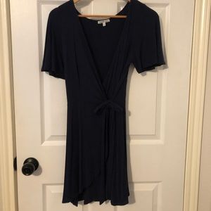 Navy wrap dress